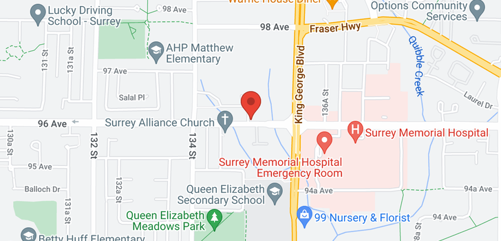 map of 101 13507 96 AVENUE